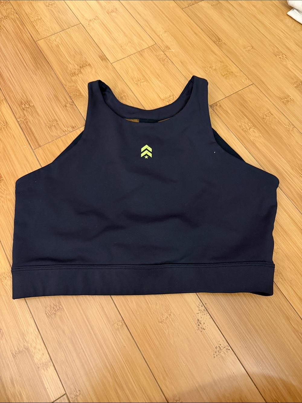 Barry's Black High Neck Logo Strap Sports Bra